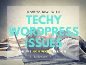 How to Deal with Techy WordPress Issues for the Non Techy Person