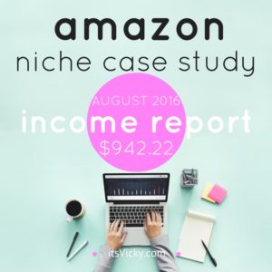 Amazon Niche Site Case Study, Income Report August 2016