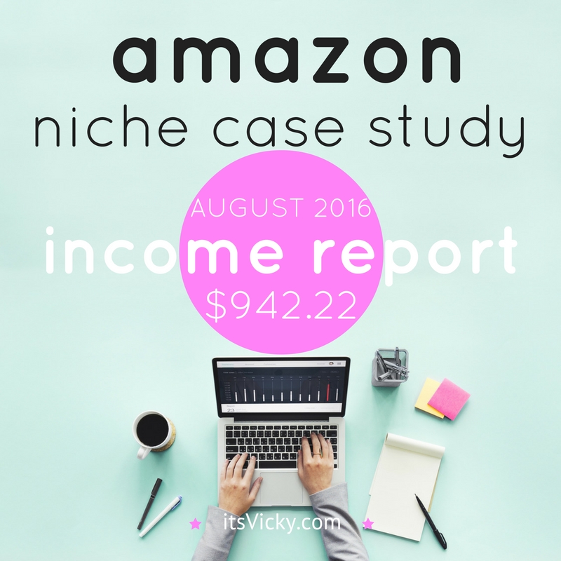 Amazon Niche Site Case Study, Income Report August 2016