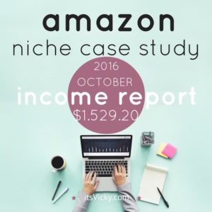 Amazon Niche Site Case Study, Income Report October 2016